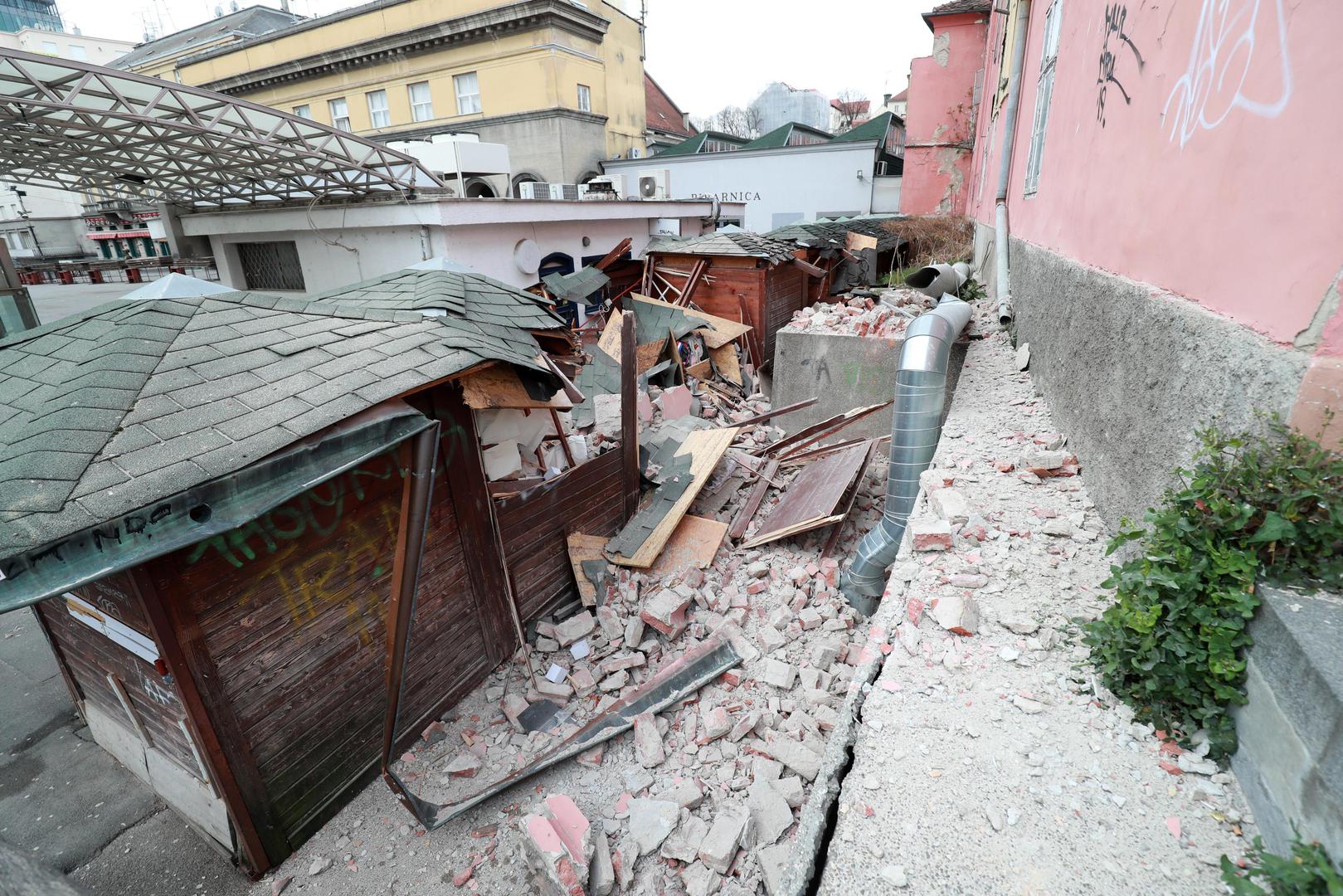 22.03.2020., Zagreb - Posljedice potresa u centru grada. Photo: Sanjin Strukic/PIXSELL