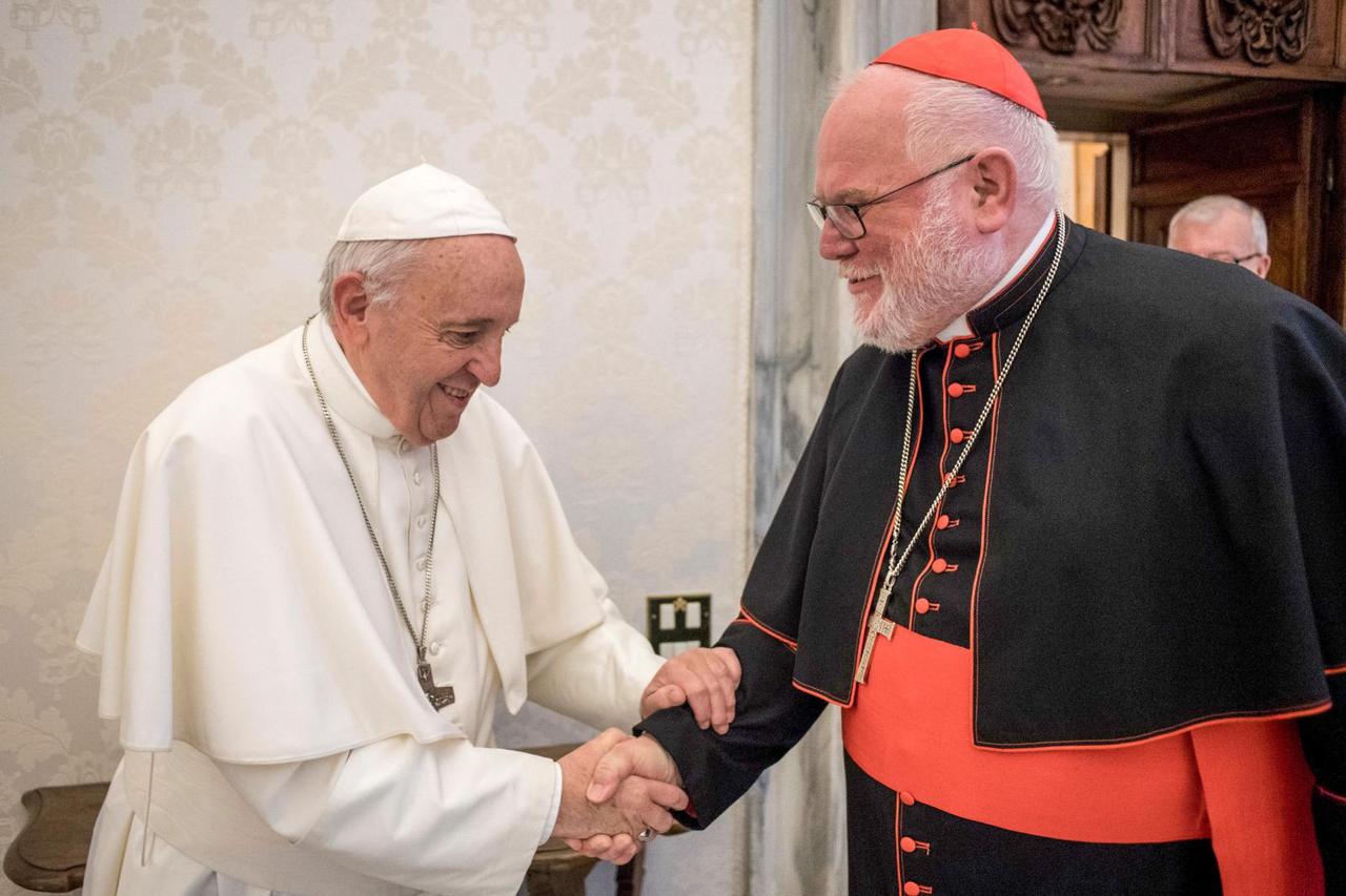 May 27, 2019 : Pope Francis meets Card. Reinhard Marx, Archbishop of München und Freising (Federal Republic of Germany), Coordinator of the Council for the Economy, during a private audience in the Vatican.