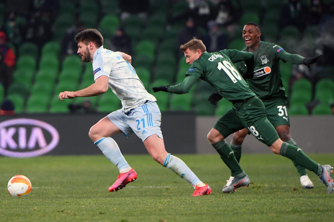 2020-21 UEFA Europa League Round of 32, 1st leg: FC Krasnodar 2 - 3 GNK Dinamo Zagreb