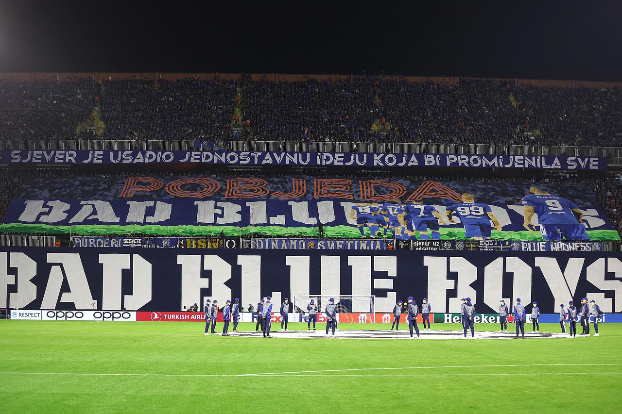 Navijači na stadionu Maksimir tijekom utakmice između Dinama i Milana