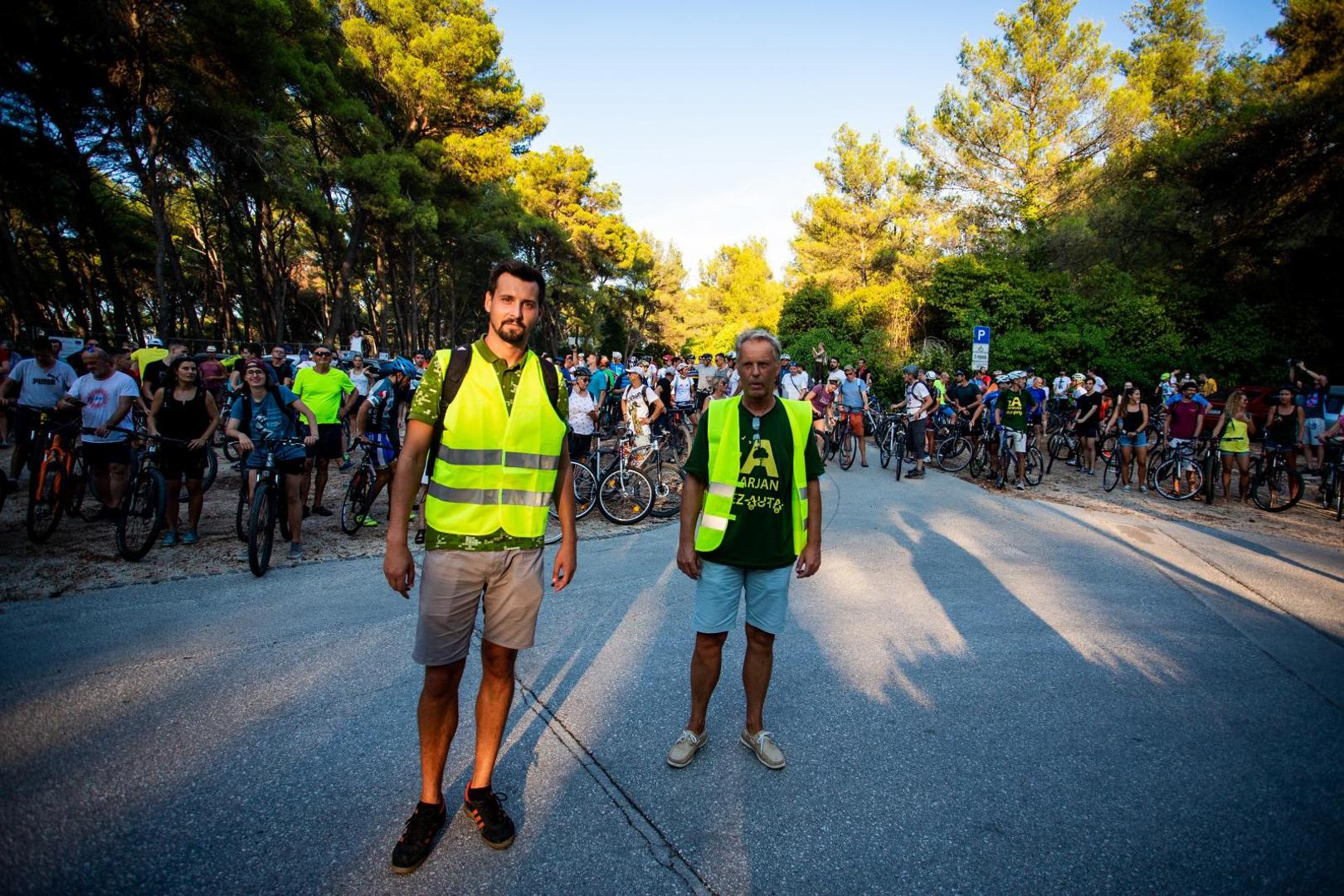 01.08.2020., Split - Prosvjed “Za Marjan bez auta”, s ciljem vracanja zabrane prometovanja osobnih automobila po park sumi Marjan.
Photo: Milan Sabic/PIXSELL