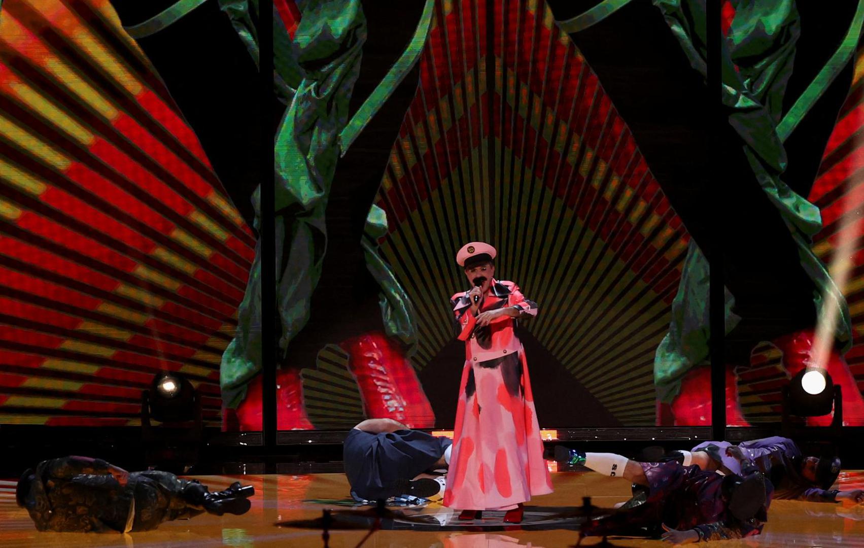 Let 3 from Croatia performs during the first semi-final of the 2023 Eurovision Song Contest in Liverpool, Britain, May 9, 2023. REUTERS/Phil Noble Photo: Phil Noble/REUTERS