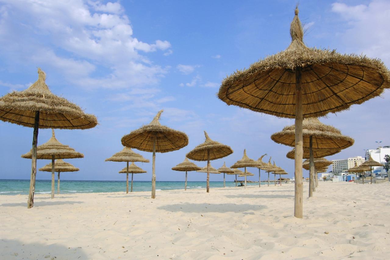 'Beach in the city of Suss. Africa, tunis.'