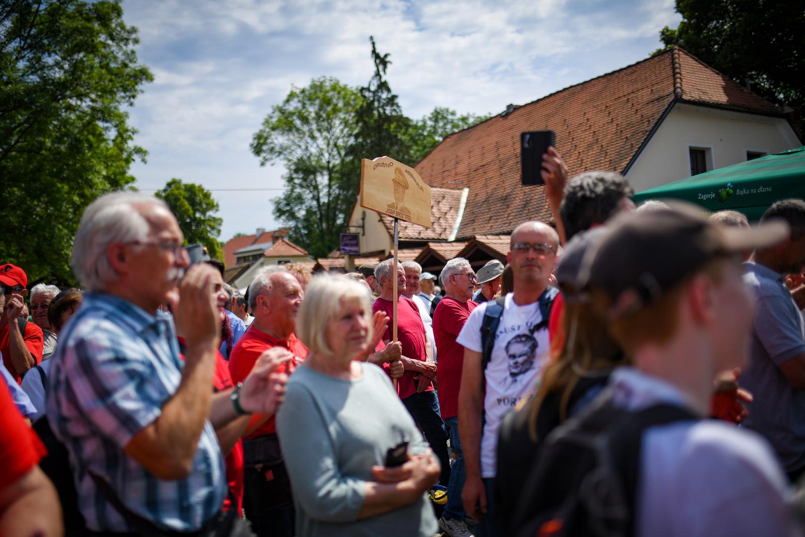 21.05.2022. Kumrovec - Oko rodne kuce Josipa Broza Tita odrzava se "Dan mladosti", a njegove pristase okupile su se kako bi obiljezili njegov 130 rodjendan.  Photo: Josip Regovic/PIXSELL