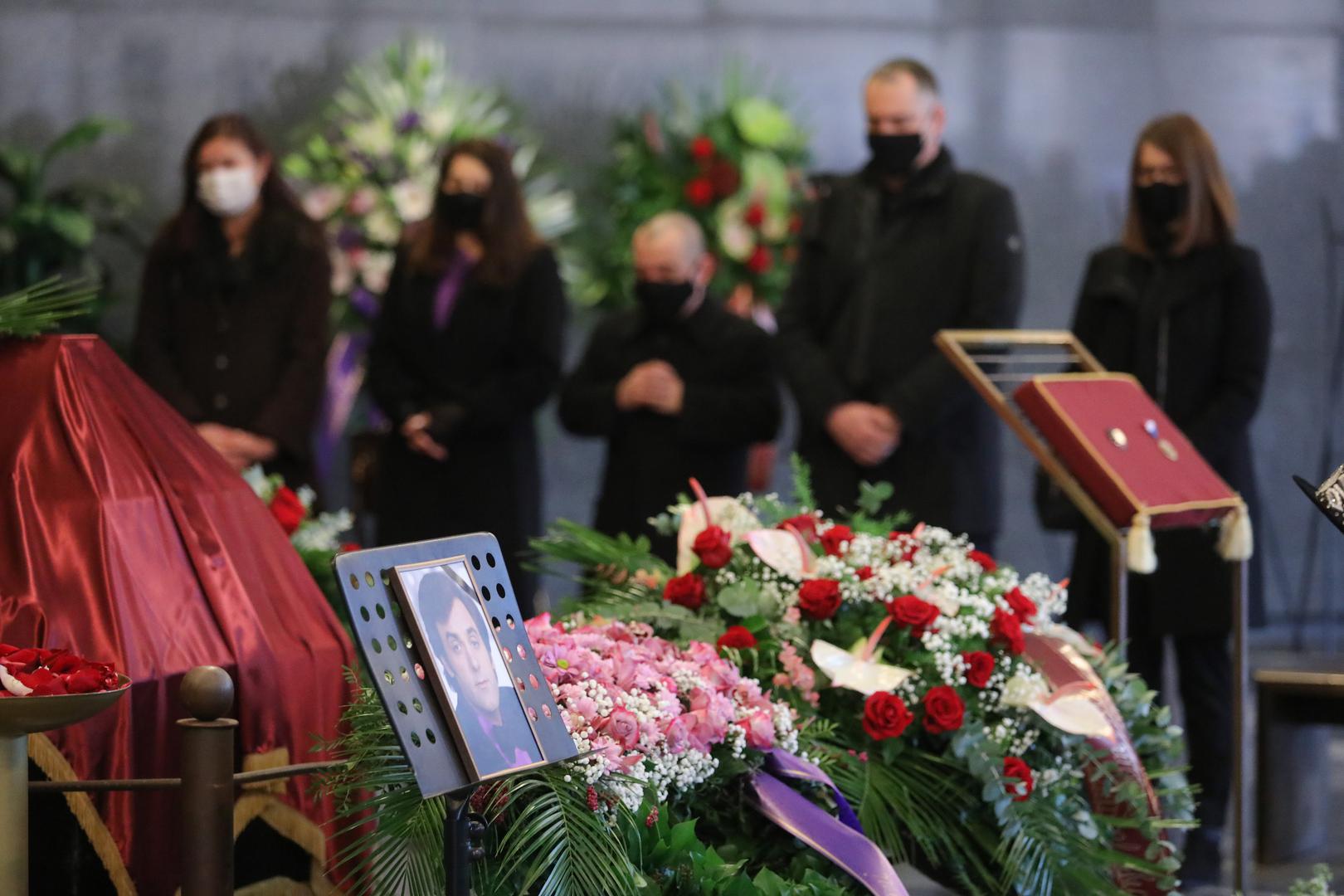 19.11.2020., Zagreb - Posljednji ispracaj pjevaca Krunoslava Kice Slabinca na krematoriju Gaj urni na Mirogoju. Photo: Tomislav Miletic/PIXSELL