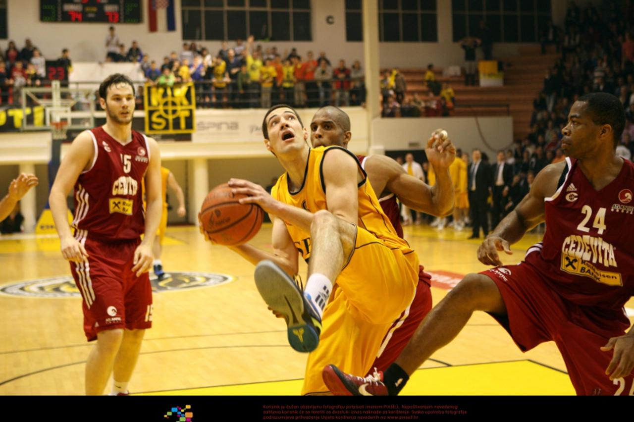 \'14.04.2012., Split, Gripe - Kosarkaska utakmica 8. kola, A-1 muske lige KK Split - KK Cedevita. Luka Babic. Photo: Ivo Cagalj/PIXSELL\'