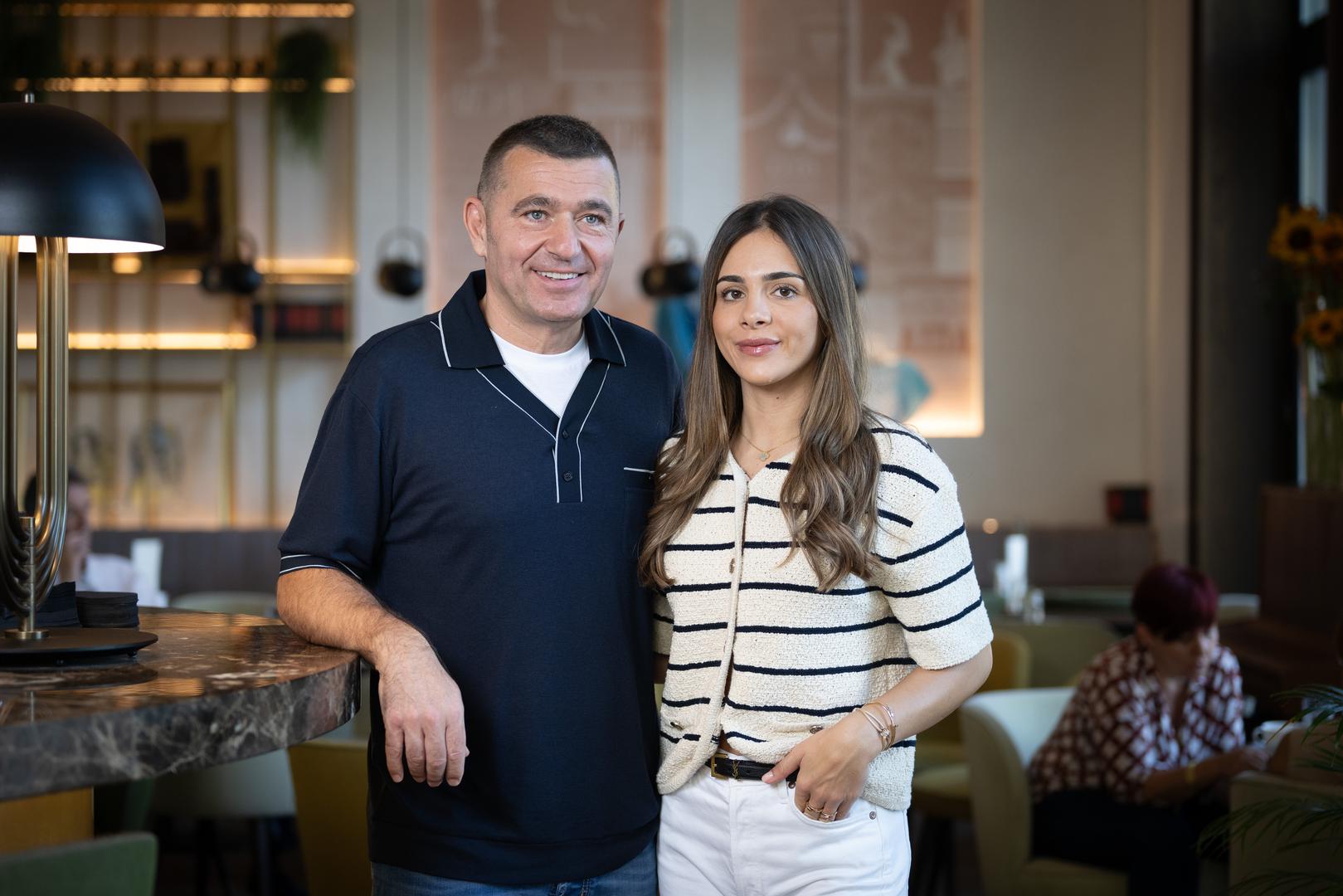 28.06.2024.,Zagreb - Interijer i ponuda hrane u Kazalisnoj kavani - Kavkaz na Trgu republike Hrvatske 1. Tomisav Rajic, Mia Rajic.. Photo: Davor Puklavec/PIXSELL