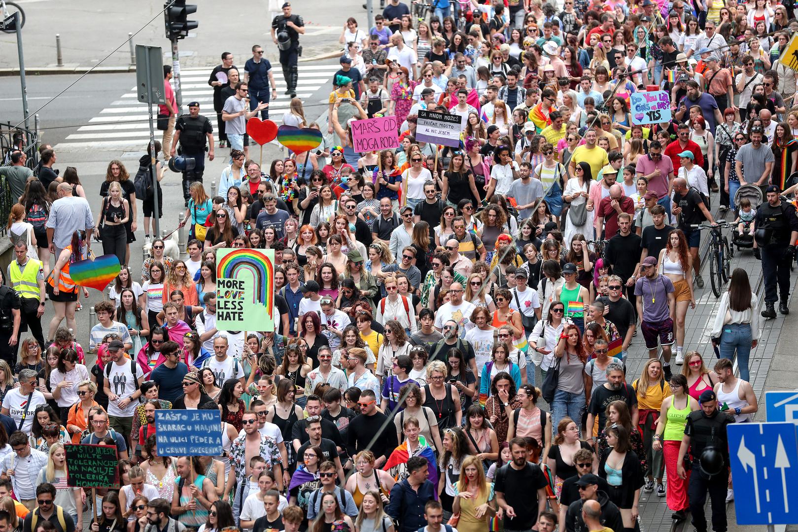 10.06.2022., Zagreb - 22. Povorka ponosa LGBTIQ+ zajednice, osoba i duginih obitelji Zagreb Pridea ove se godine odrzava pod sloganom "Zajedno za trans prava!". Photo: Matija Habljak/PIXSELL