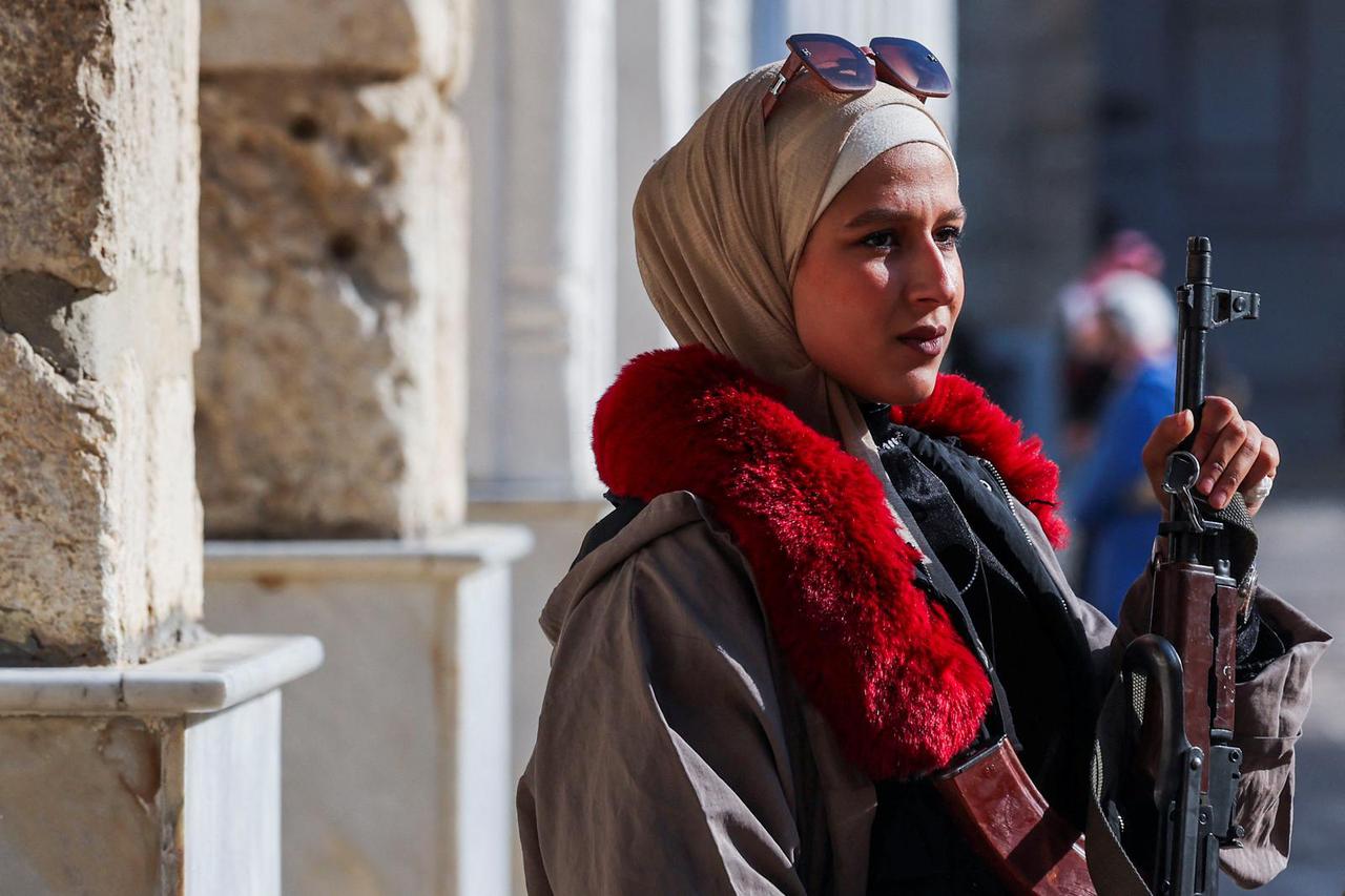 The first Friday at Umayyad Mosque after members of the ruling Syrian body settle in to take control of the city, in Damascus