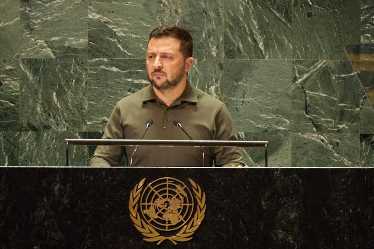 Zelensky Addresses The UN General Assembly - NYC