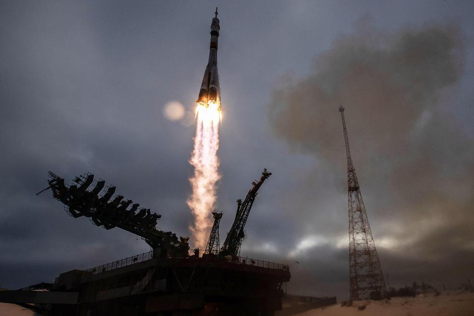 Soyuz MS-20 spacecraft launched from Baikonur Cosmodrome