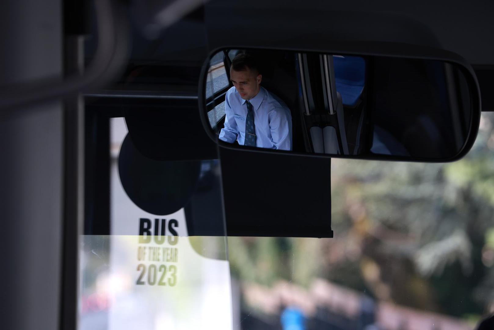 04.04.2023., Zagreb - Britanski trg. ZET testira elektricni autobus na liniji 138 za Zelengaj. Photo: Sanjin Strukic/PIXSELL