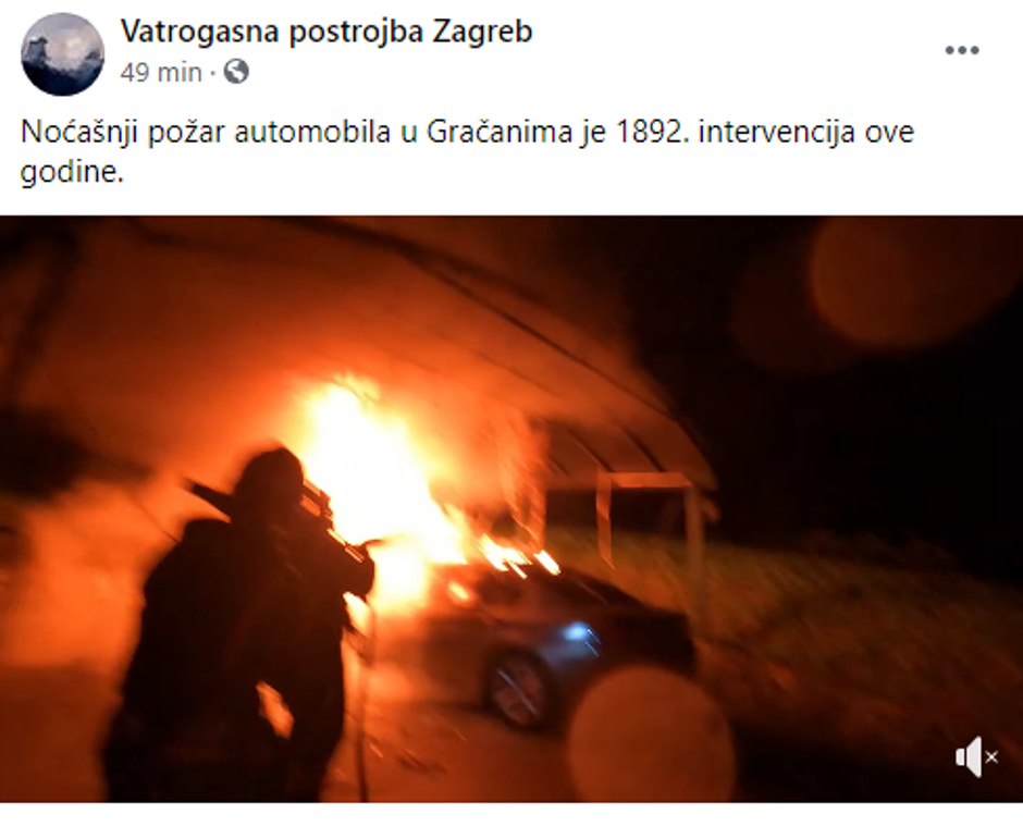 Požar automobila u Gračanima