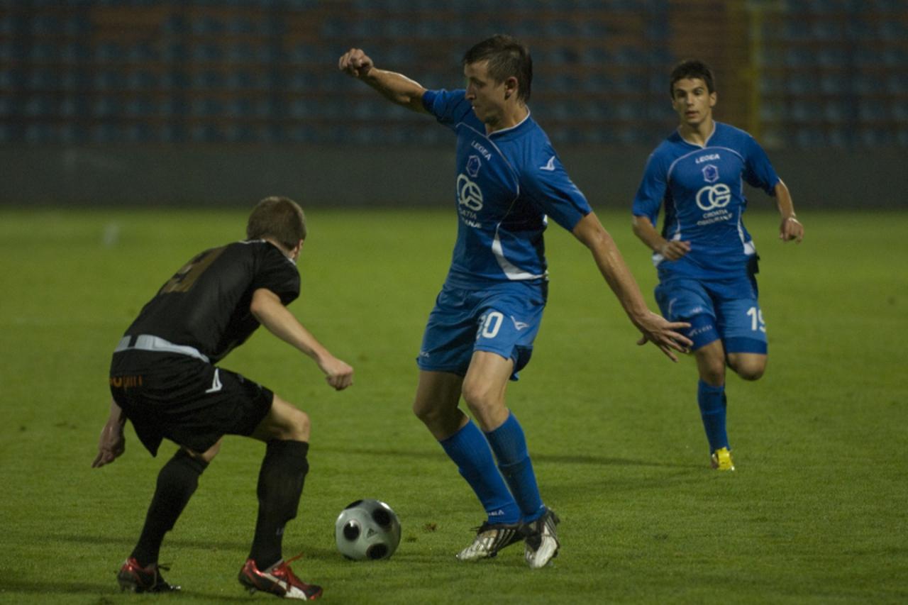 \'21.08.2010., Varazdin - Nogometna utakmica 5. kola 1. HNL izmedju NK Varazdin i NK Hrvatski Dragovoljac. Josip Golubar Photo: Marko Jurinec/PIXSELL\'