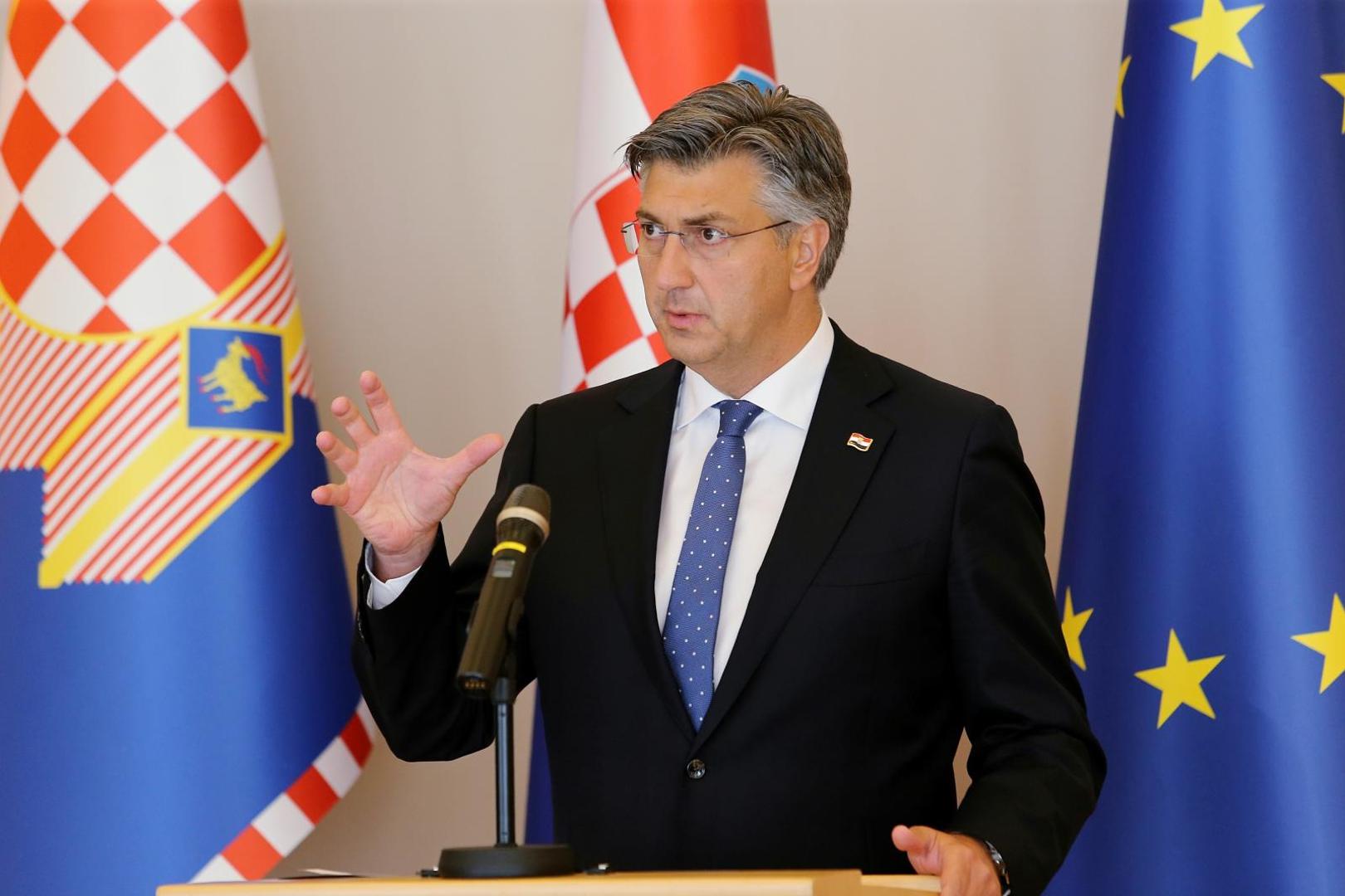 16.07.2020.,Zagreb - Konferencija za medije nakon sto je Andrej Plenkovic predao 76 potpisa predsjedniku Zoranu Milanovicu kao mandatar nove Vlade. 

Photo: Dalibor Urukalovic/PIXSELL