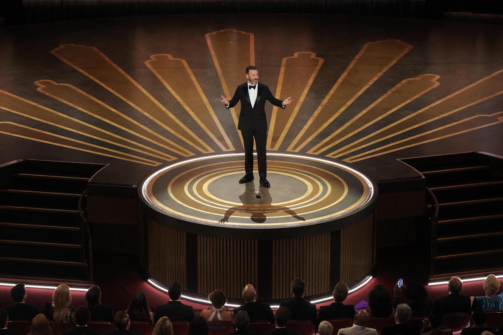 Jimmy Kimmel hosts the Oscars show at the 95th Academy Awards in Hollywood, Los Angeles, California, U.S., March 12, 2023. REUTERS/Carlos Barria Photo: CARLOS BARRIA/REUTERS