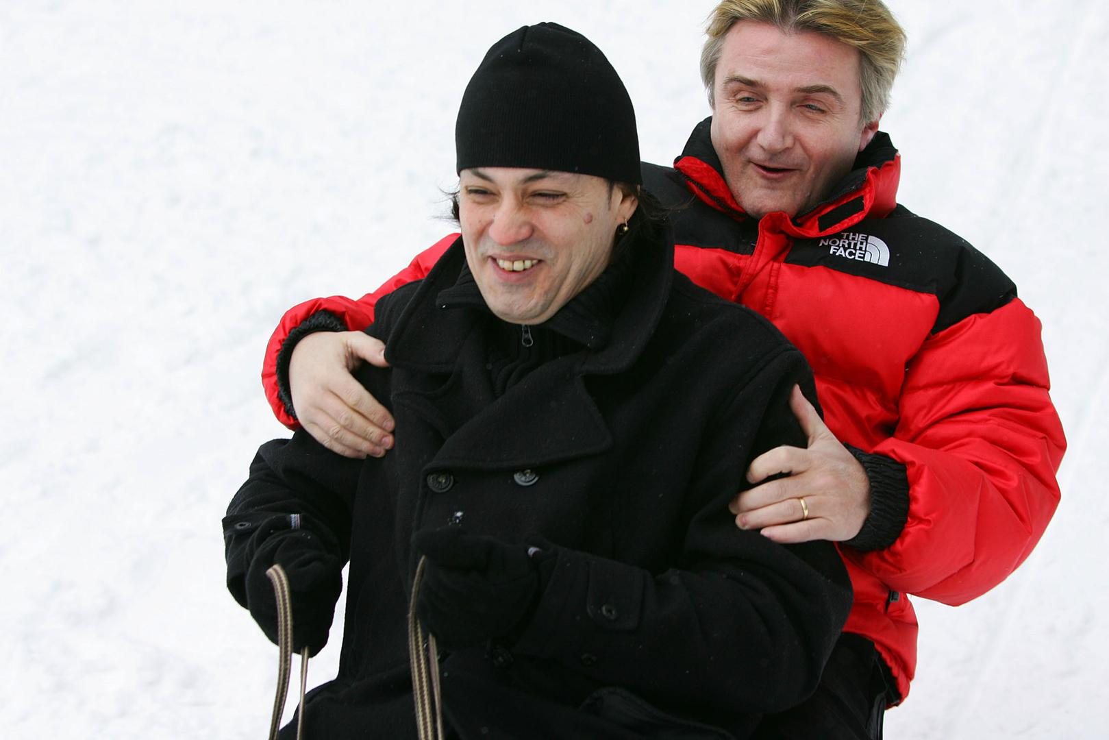 18.02.2005.,Zagreb - "nAlen Islamovic,Vlado Kalember,Jurica Padjen i Rajko Dujmic na skijanju i sanjkanju na Sljemenu"nPhoto: Zeljko Lukunic/PIXSELL