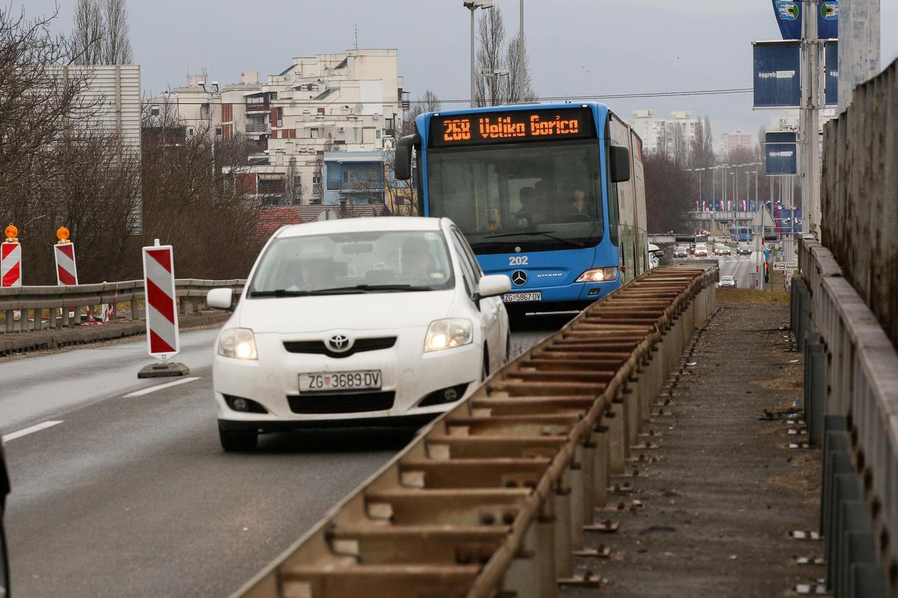 Zagreb: Radovi na nadvožnjaku Avenije Većeslava Holjevca