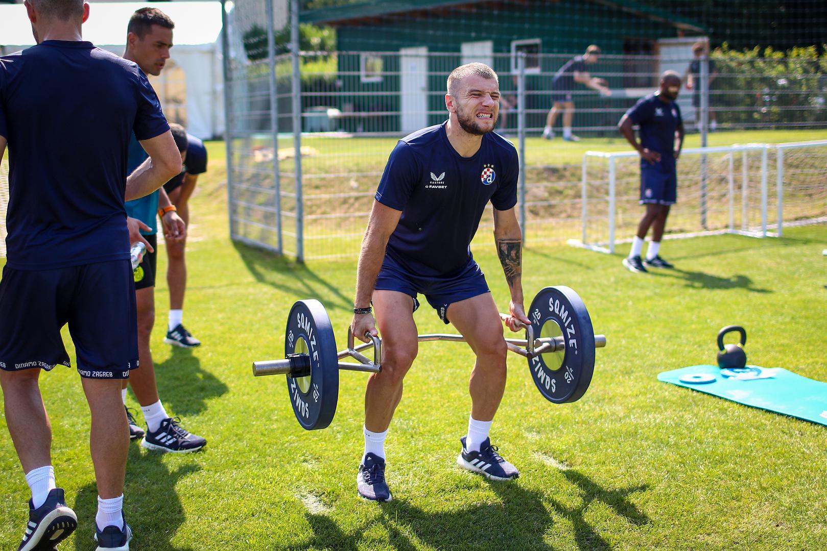 09.07.2024.,  Austria - Hotel im Park Bad Radkersburg fitness trening prve momcadi GNK Dinama na pripremama u Austriji. Stefan Ristovski. Photo: Matija Habljak/PIXSELL