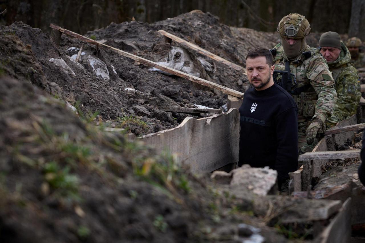 Ukraine's President Volodymyr Zelenskiy visits Sumy region