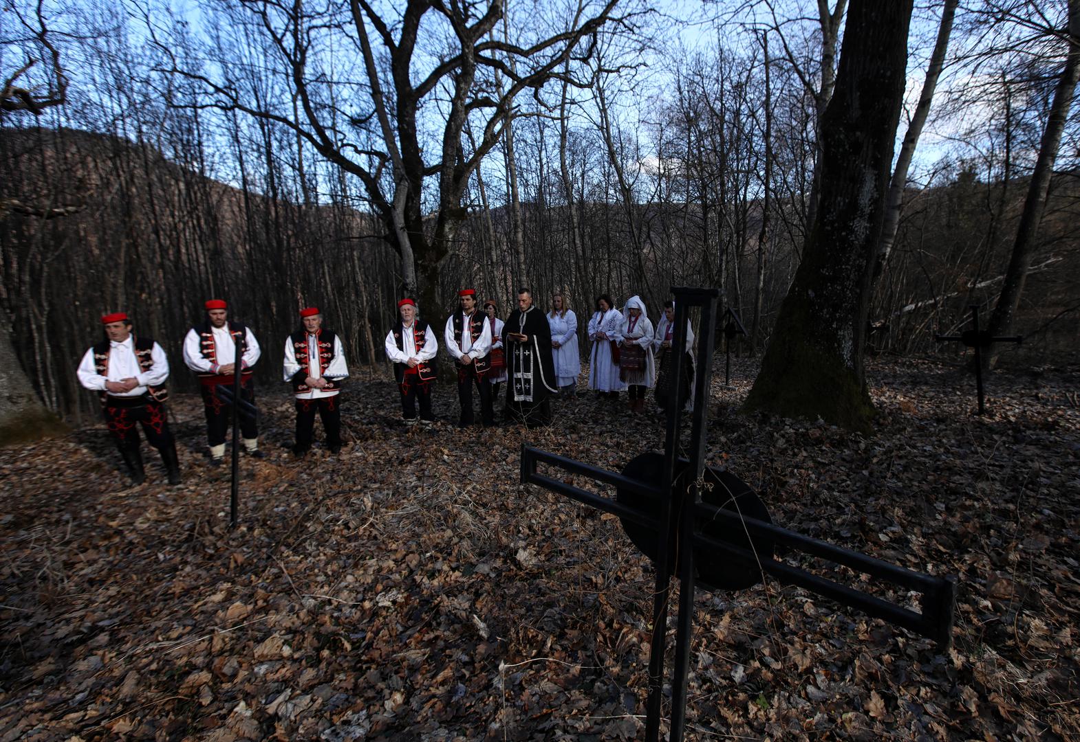 06.02.2022., Gorica Svetojanska, Planinarski dom Zitnica - Ekipa Vecernjeg lista snima igrano-dokumentarni film o zumberackim uskocima. Sudjeluju udruga Zumberacki uskoci, Petra Balija, Marin Matijevic, Matej Pavelic, Antonio Tatar.  Photo: Boris Scitar/Vecernji list/PIXSELL/PIXSELL