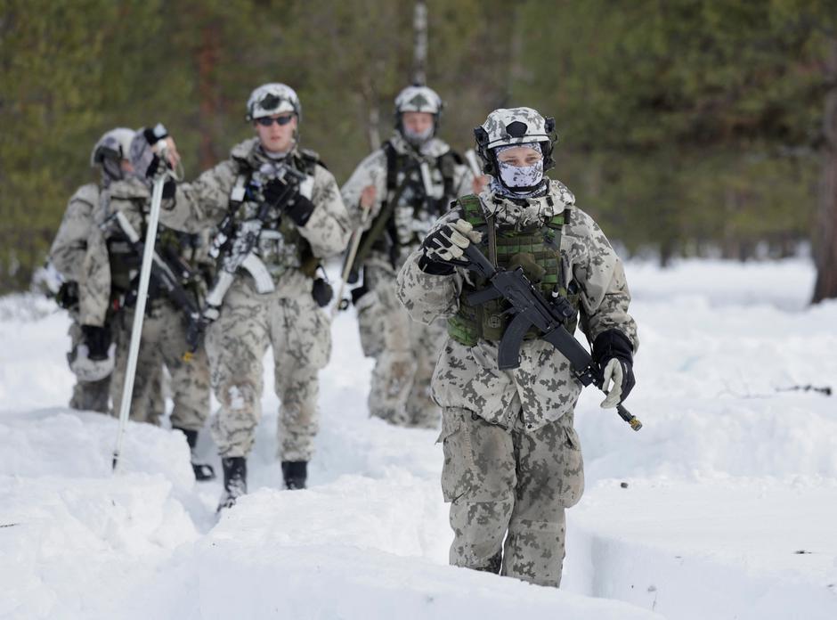 Finnish and Swedish troops participate in NATO's Nordic Response 24 exercise near Hetta