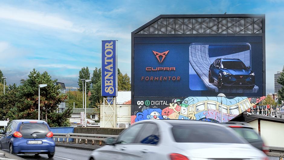 CUPRA Formentor i 3D kreativa na Illusion screenu