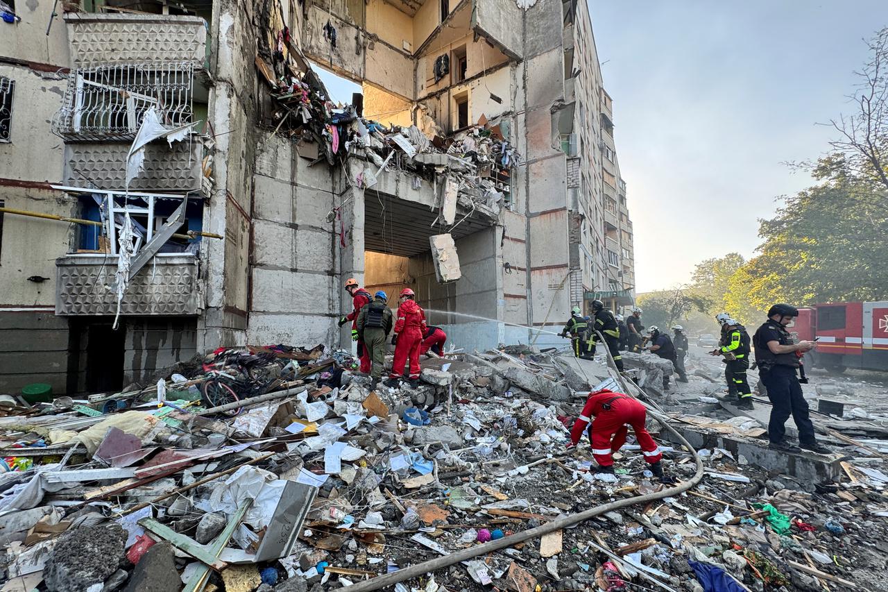 Aftermath of a Russian air strike in Kharkiv