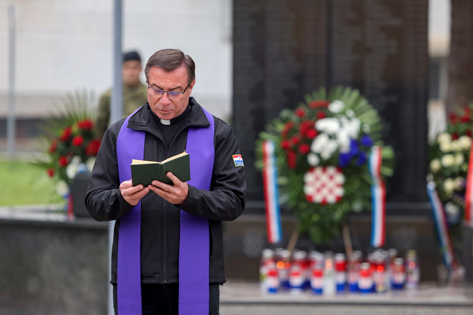 08.11.2024., Gospic - Predsjednik Republike i vrhovni zapovjednik Oruzanih snaga Republike Hrvatske Zoran Milanovic sudjelovao je na obiljezavanju 32. obljetnice ustrojavanja 9. gardijske brigade „Vukovi“ i Dana Motorizirane bojne „Vukovi“ Gardijske mehanizirane brigade Photo: Sime Zelic/PIXSELL