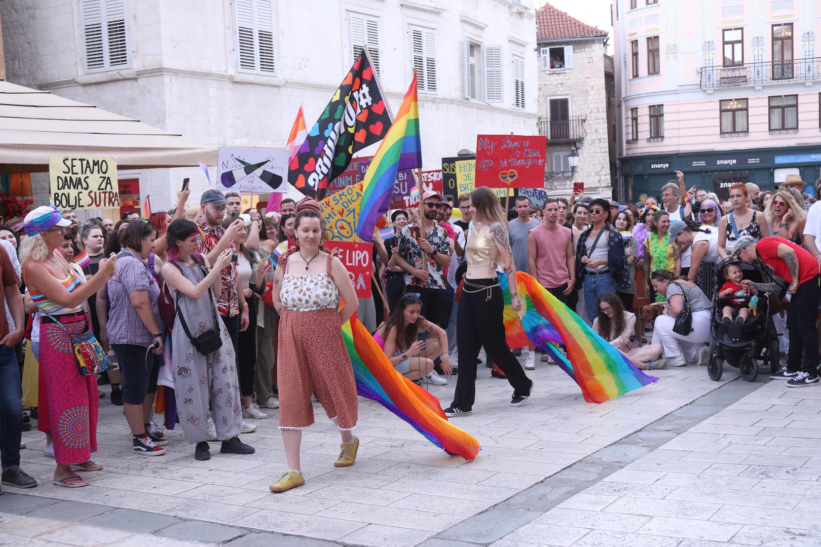 03.06.2023., Split - Odrzana dvanaesta splitska Povorka ponosa - Split Pride Photo: Ivo Cagalj/PIXSELL