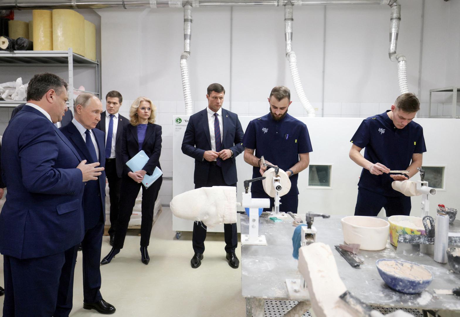 Russian President Vladimir Putin visits the National medical research centre for traumatology and orthopedics on International Day of Persons with Disabilities in Moscow, Russia, December 3, 2024. Sputnik/Gavriil Grigorov/Kremlin via REUTERS ATTENTION EDITORS - THIS IMAGE WAS PROVIDED BY A THIRD PARTY. Photo: Gavriil Grigorov/REUTERS