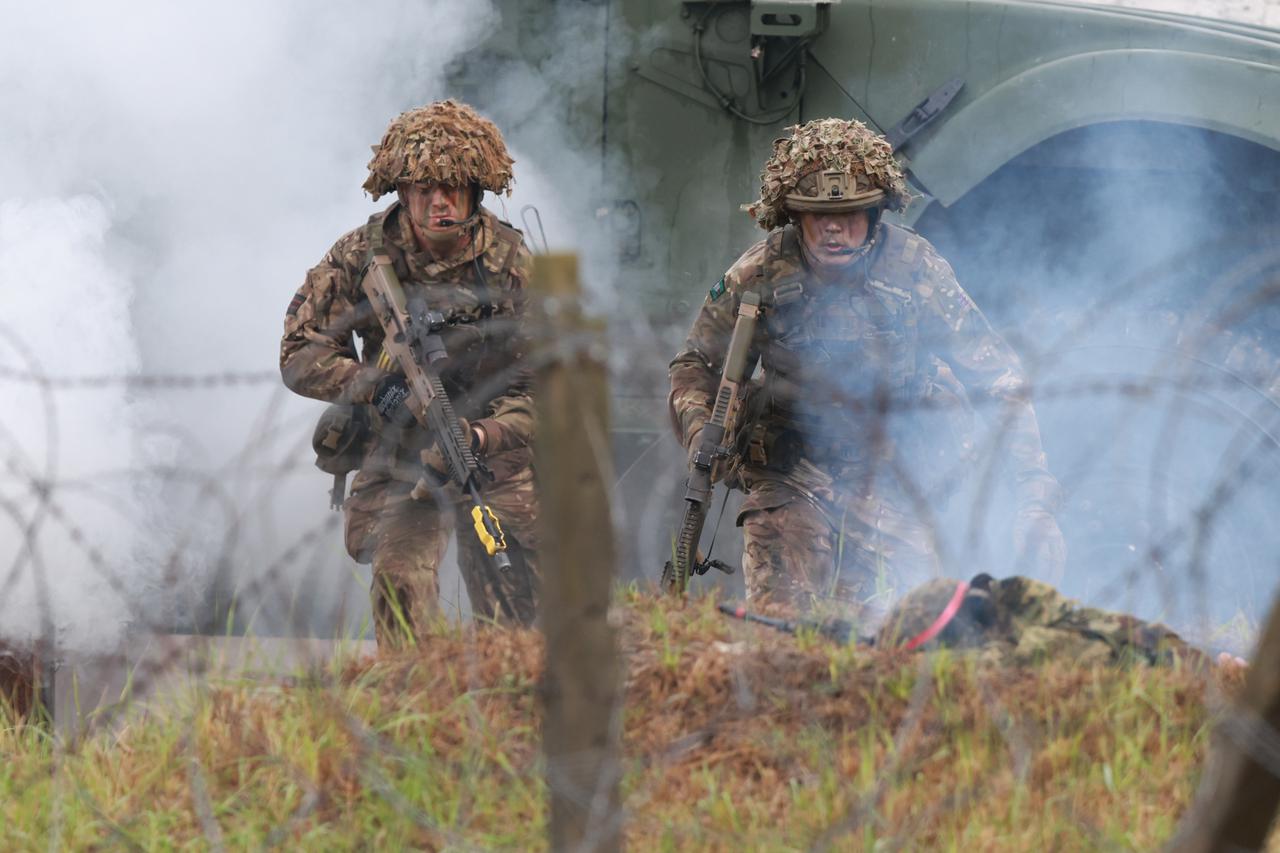 Voluntary military training for students, near Alberice village