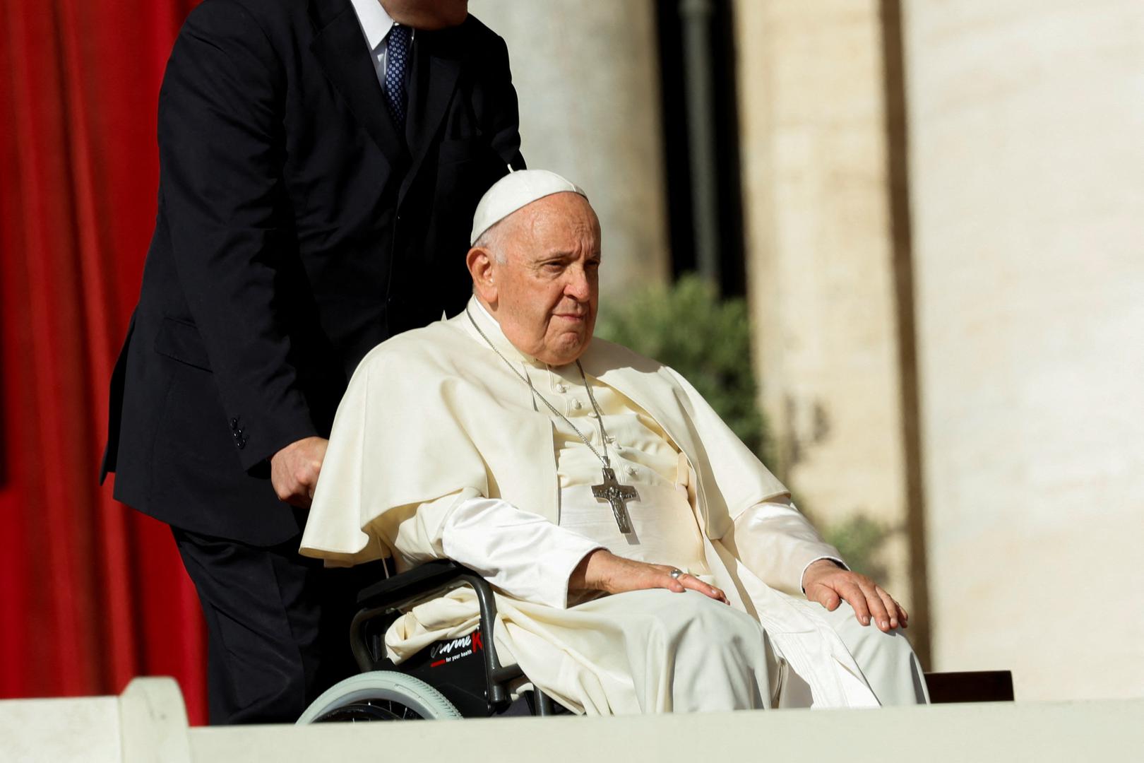 Pope Francis looks on, on the day of the consistory ceremony to elevate Roman Catholic prelates to the rank of cardinal, in Saint Peter's square at the Vatican, September 30, 2023. REUTERS/Remo Casilli Photo: REMO CASILLI/REUTERS