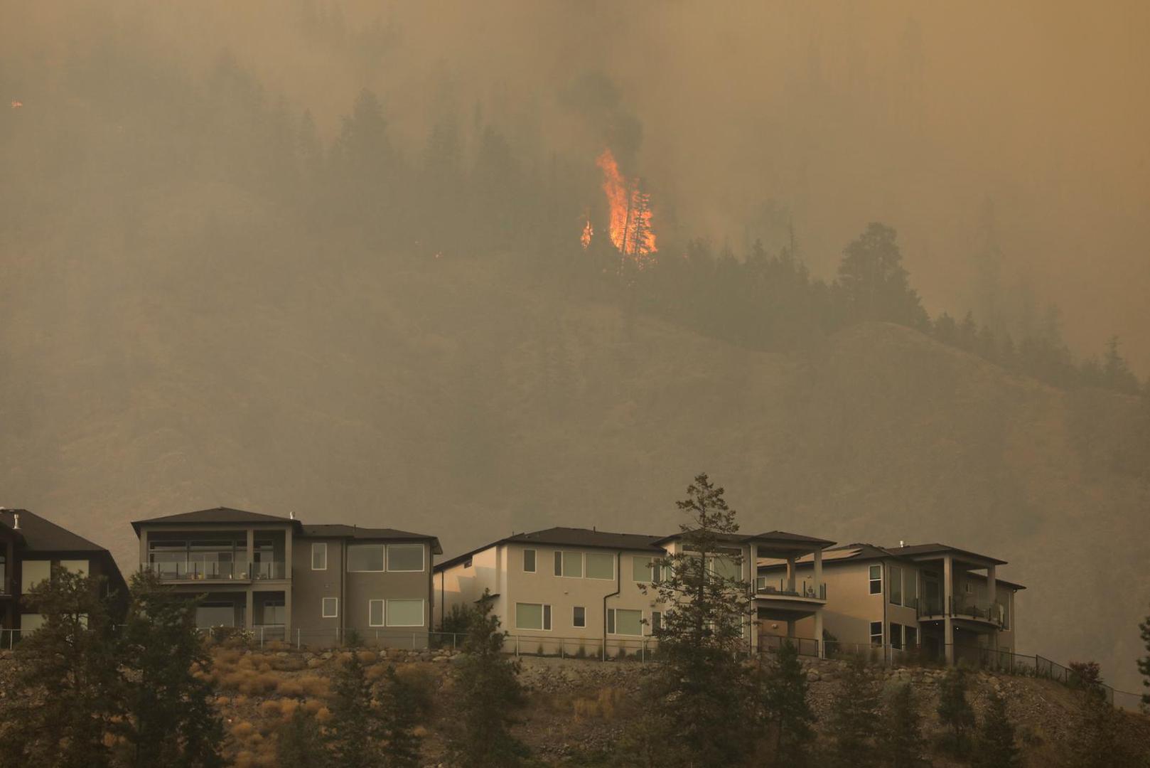 The McDougall Creek wildfire burns outside the Okanagan community of West Kelowna, British Columbia, Canada August 18, 2023. REUTERS/Chris Helgren Photo: CHRIS HELGREN/REUTERS