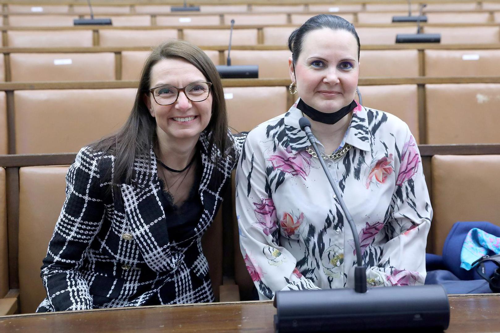 01.03.2022., Zagreb - U Saboru je pocela 20. tematska sjednica Nacionalnog vijeca za pracenje provedbe Strategije suzbijanja korupcije. Tema sjednice je: "Polozaj prijavitelja nepravilnosti (zvizdaca) u Republici Hrvatskoj: ocjena stanja, izazovi i rjesenja". Maja Djerek, Adrijana Cvrtila   Photo: Patrik Macek/PIXSELL