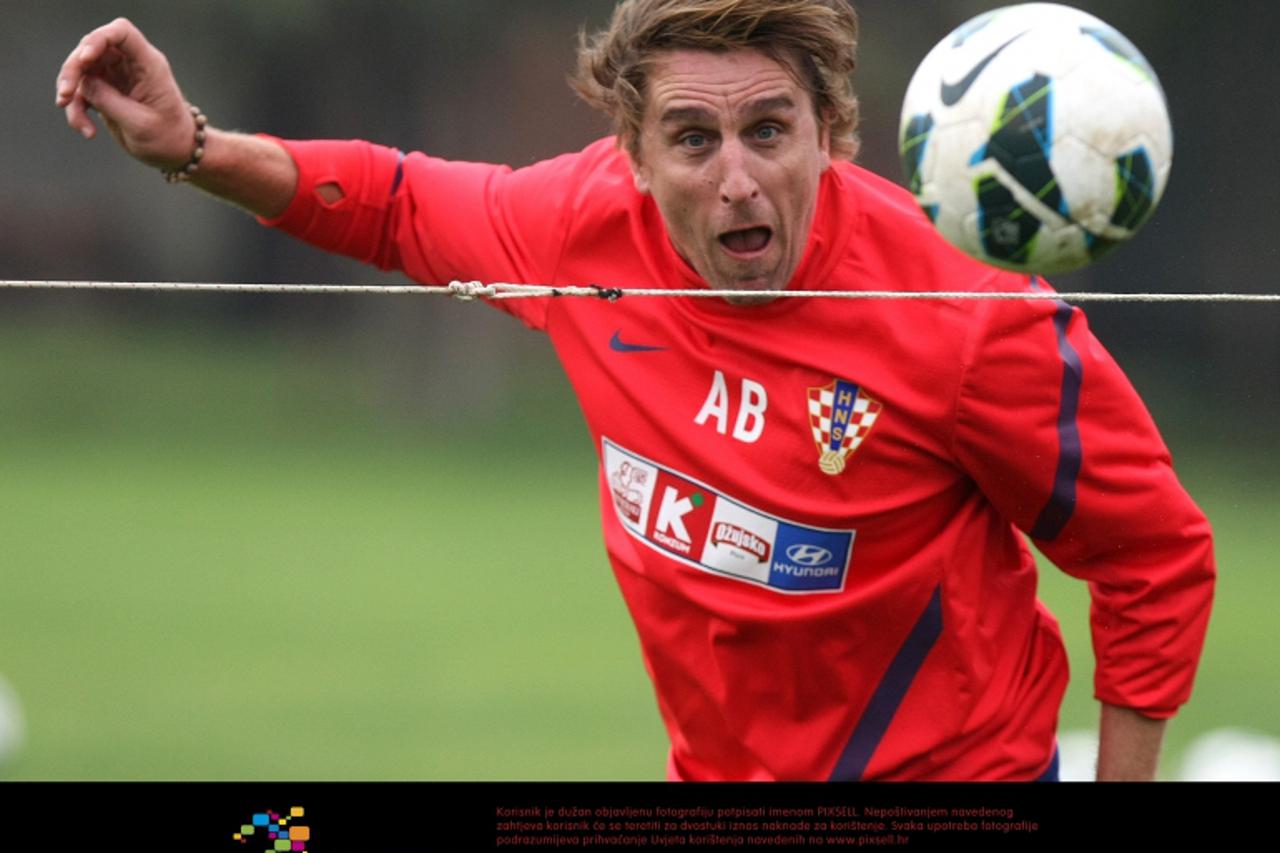 '14.10.2012., Osijek - Na pomocnom terenu stadiona Gradski vrt hrvatska nogometna reprezentacija odradila je trening uoci utakmice s Walesom. Alen Boksic. Photo: Davor Javorovic/PIXSELL'