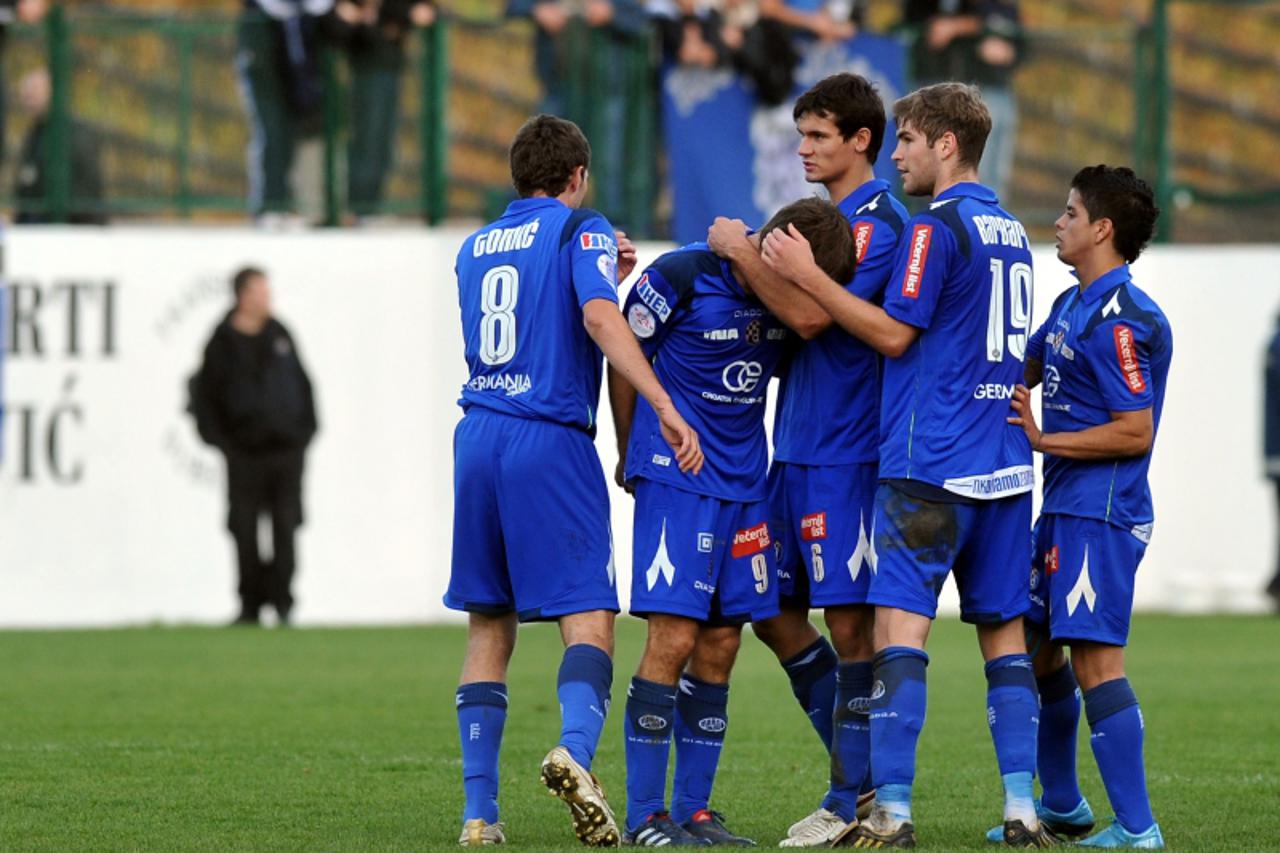 'sport......zagreb.....28.10.2009.   mladina - stadion vinogradara - nogometna utakmica, htrvatski kup, osmina finala, nk vinogradar-nk dinamo/ ante tomic, andrej kramaric, dejan lovren, tomislav barb