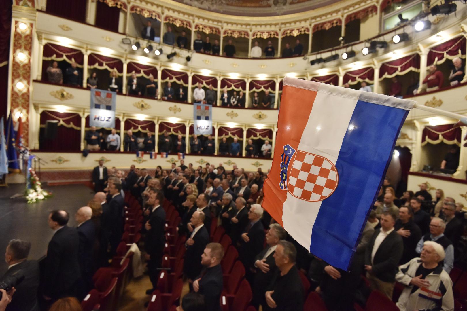 09.03.2024., Sibenik - Premijer i predsjednik stranke Andrej Plenkovic sudjelovao je na svecanom obiljezavanju 34.obljetnice HDZ-a Sibensko-kninske zupanije i grada Sibenika.  Photo: Hrvoje Jelavic/PIXSELL