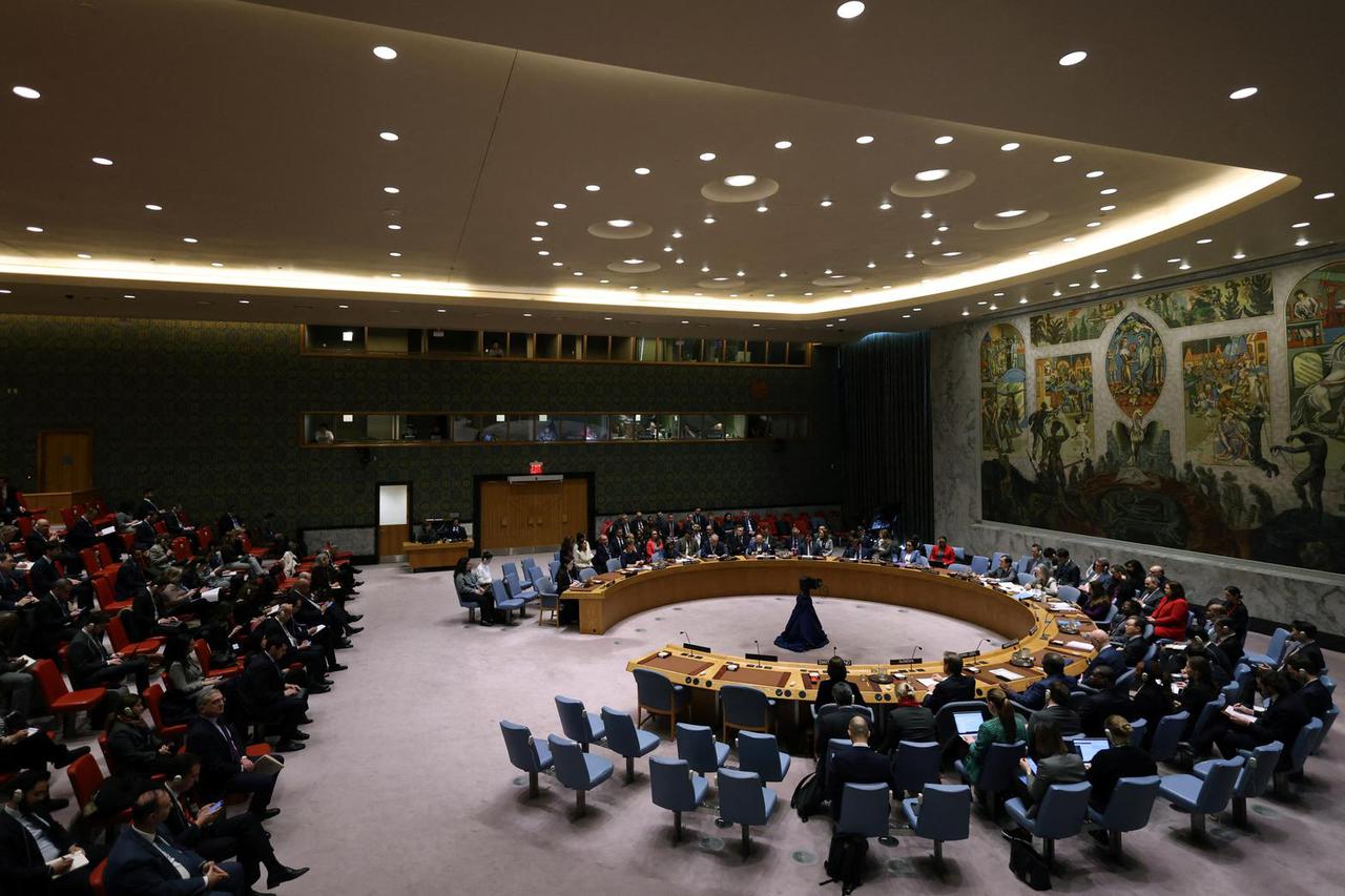 United Nations Security Council meets on resolution for ceasefire during conflict between Israel and Hamas, in New York