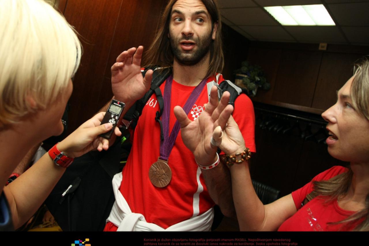 '13.08.2012., Zagreb - Svecani docek hrvatske olimpijske delegacije u Zracnoj luci Zagreb. Ivano Balic. Photo: Jurica Galoic/PIXSELL'