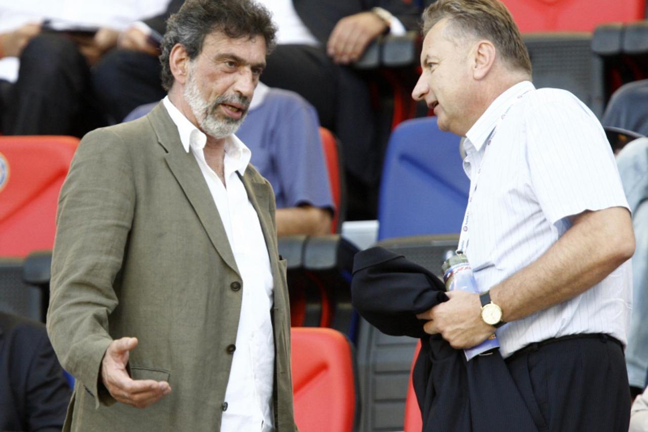 '23.07.2011., Stadion Poljud, Split - Prijateljska nogometna utakmica izmedju NK Hajduk i FC Barcelona odrzana povodom stotog rodjendana Hajduka. Ministri Fuchs i Popijac. Photo: Ivo Cagalj/PIXSELL'