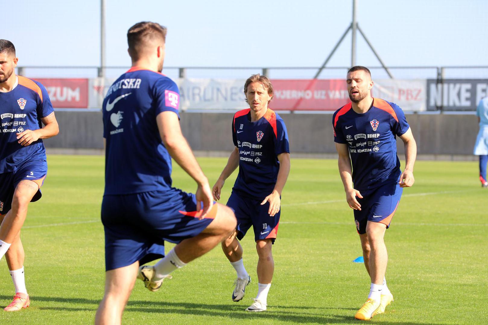 06.06.2024., Rijeka - Trening Hrvatske nogometne reprezentacije na pomocnom terenu stadiona na Rujevici. Photo: Goran Kovacic/PIXSELL