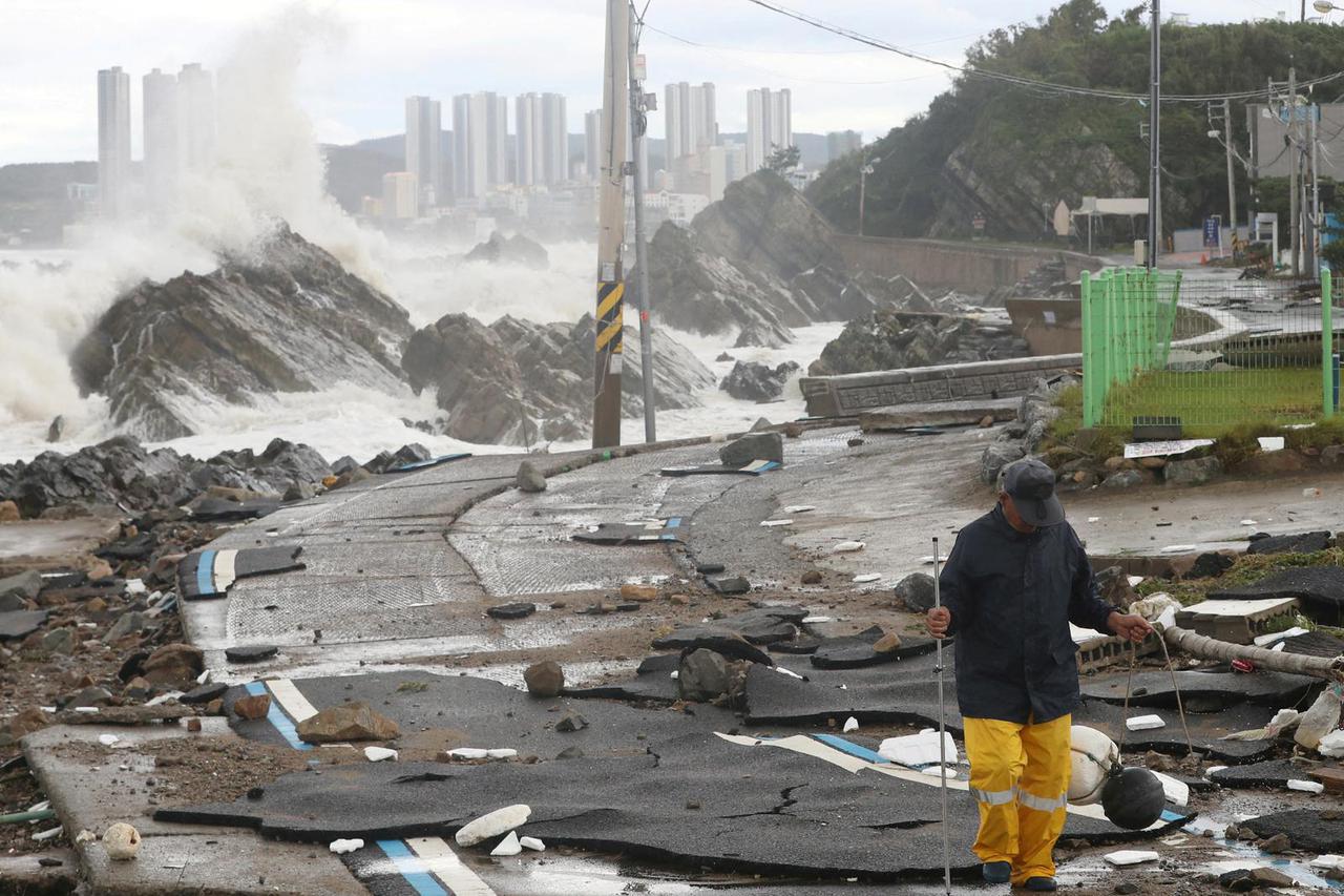 Aftermath of Typhoon Hinnamnor in Pohang