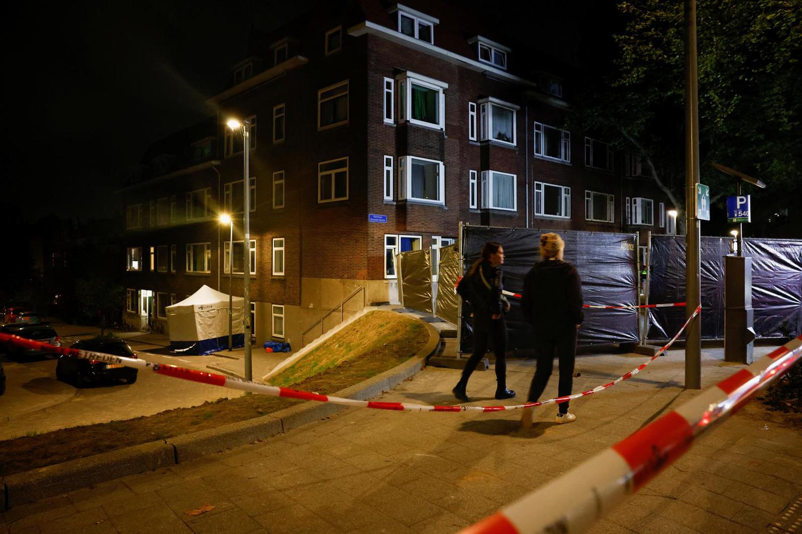 A general view shows the house of a victim of a shooting in Rotterdam, Netherlands, September 28, 2023. REUTERS/Piroschka van de Wouw Photo: Piroschka van de Wouw/REUTERS