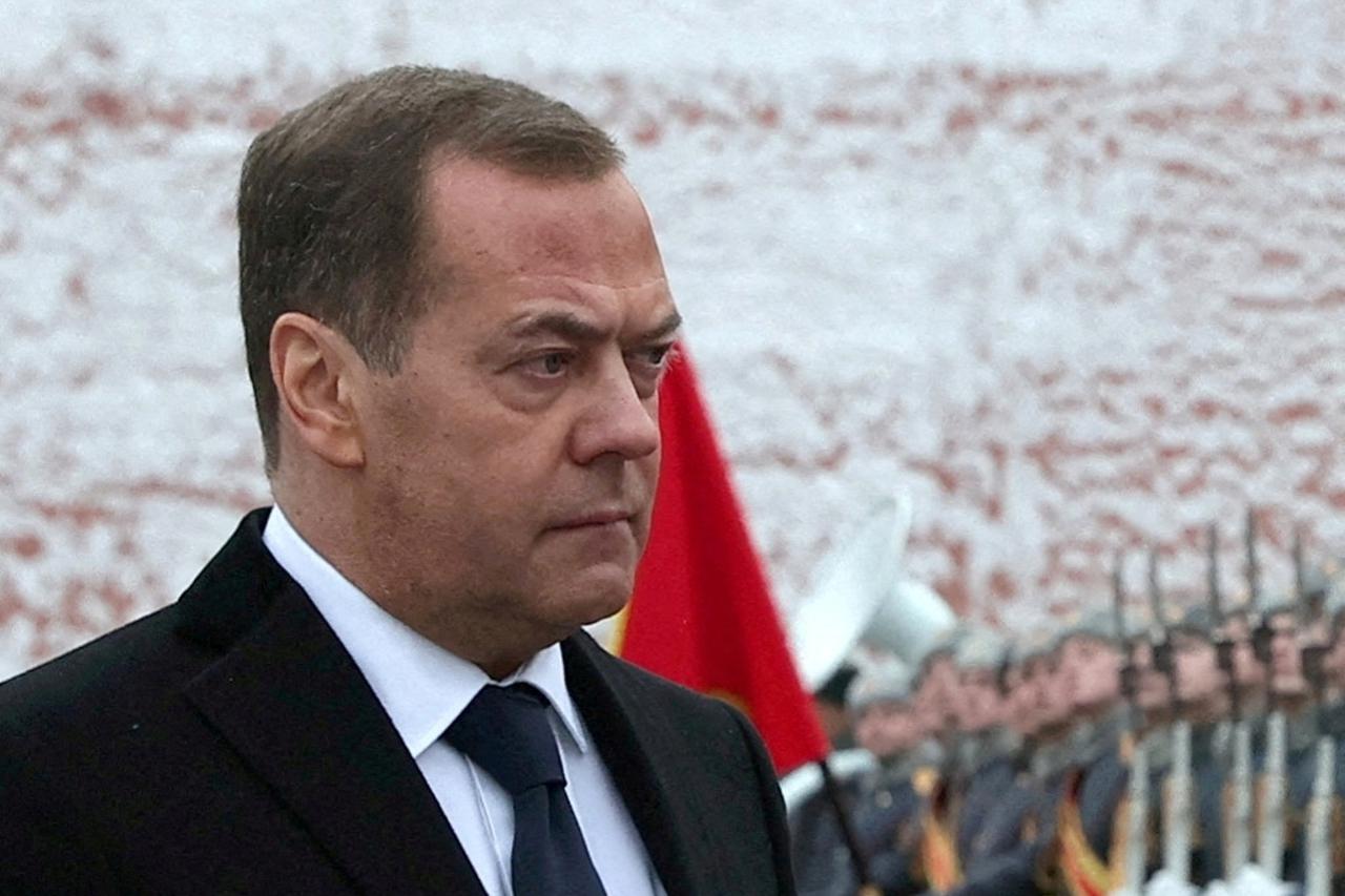 FILE PHOTO: FILE PHOTO: Russia's Deputy head of the Security Council Medvedev marks Army Day