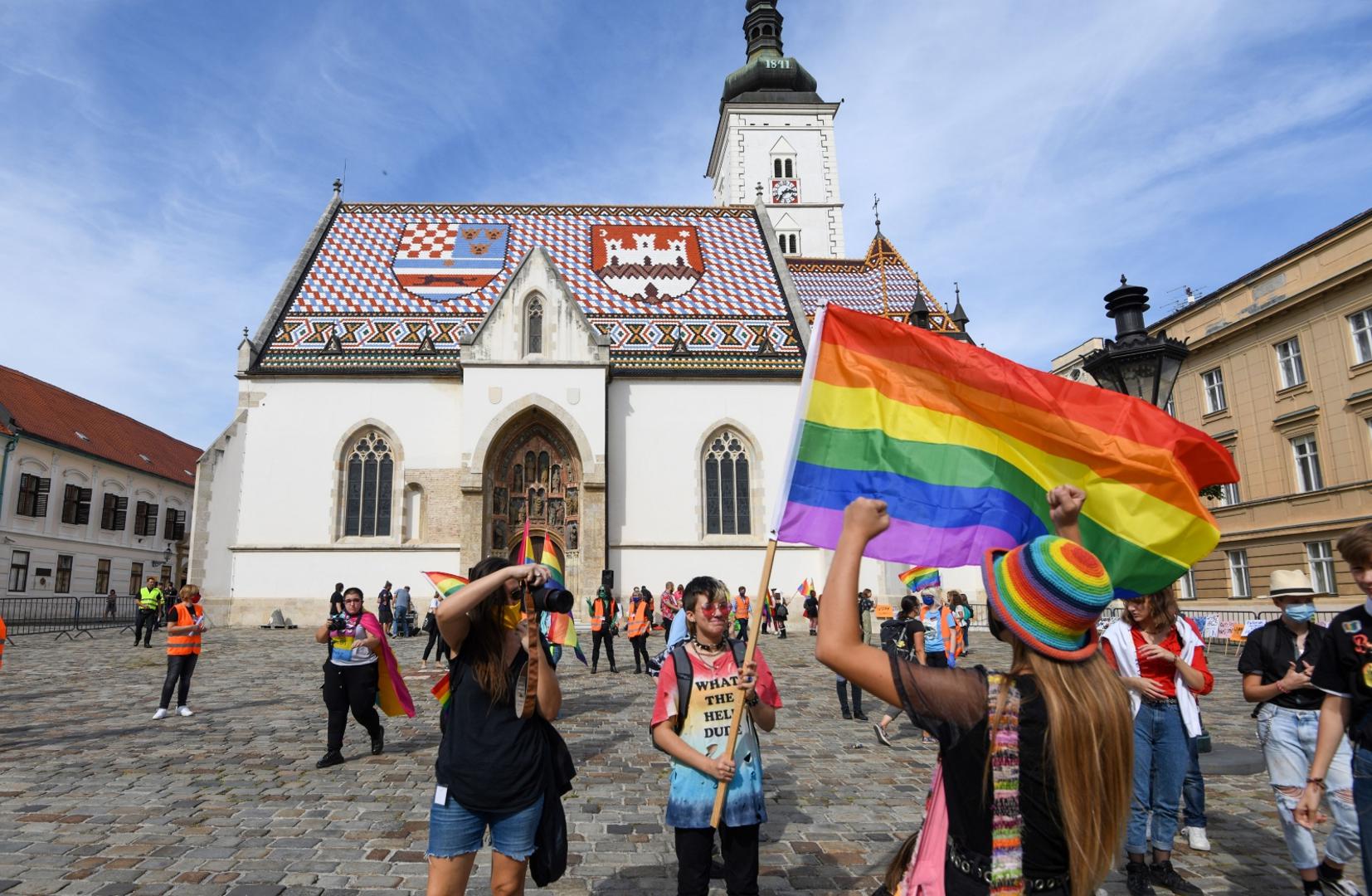 19.09.2020., Zagreb - 19. Povorka ponosa LGBTIQ osoba i obitelji Zagreb Pride 2020 pod sloganom "Sloboda unutar i izvan cetiri zida". Povorka je po prvi puta krenula s Trga svetog Marka. Photo: Josip Regovic/PIXSELL