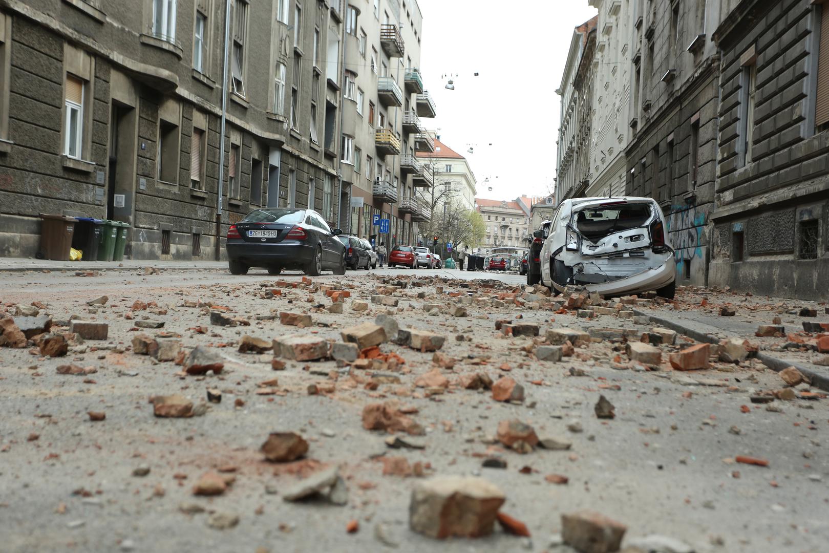 22.03.2020., Zagreb - Ostecenja u Zagreba nakon potresa jacine 5.3. po Richteru. Velika steta u Djordjicevoj ulici. Photo: Emica Elvedji/PIXSELLrrrr