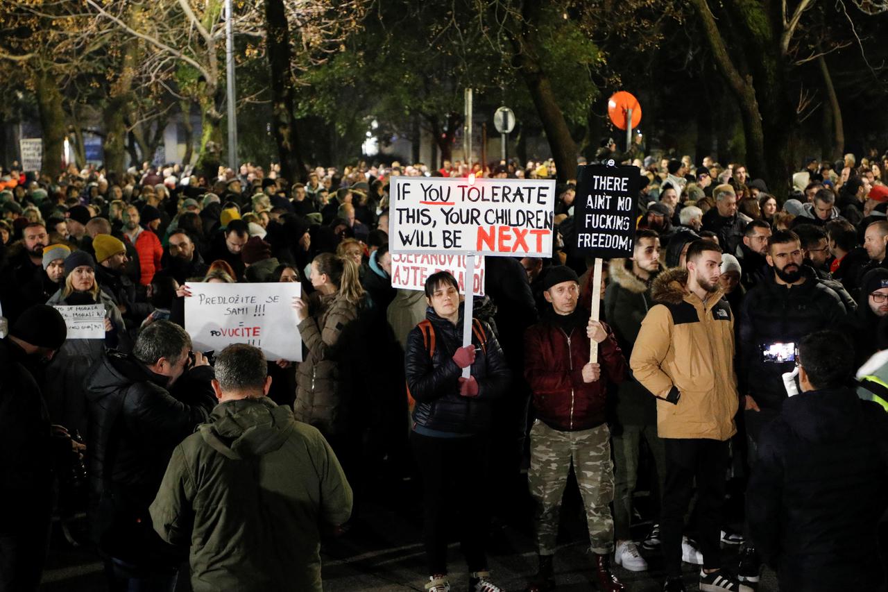 Montenegrins stage protest in Podgorica