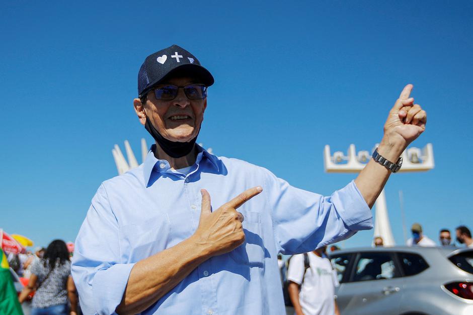 Brazilian former Deputy Roberto Jefferson attends a pro-gun rally in Brasilia