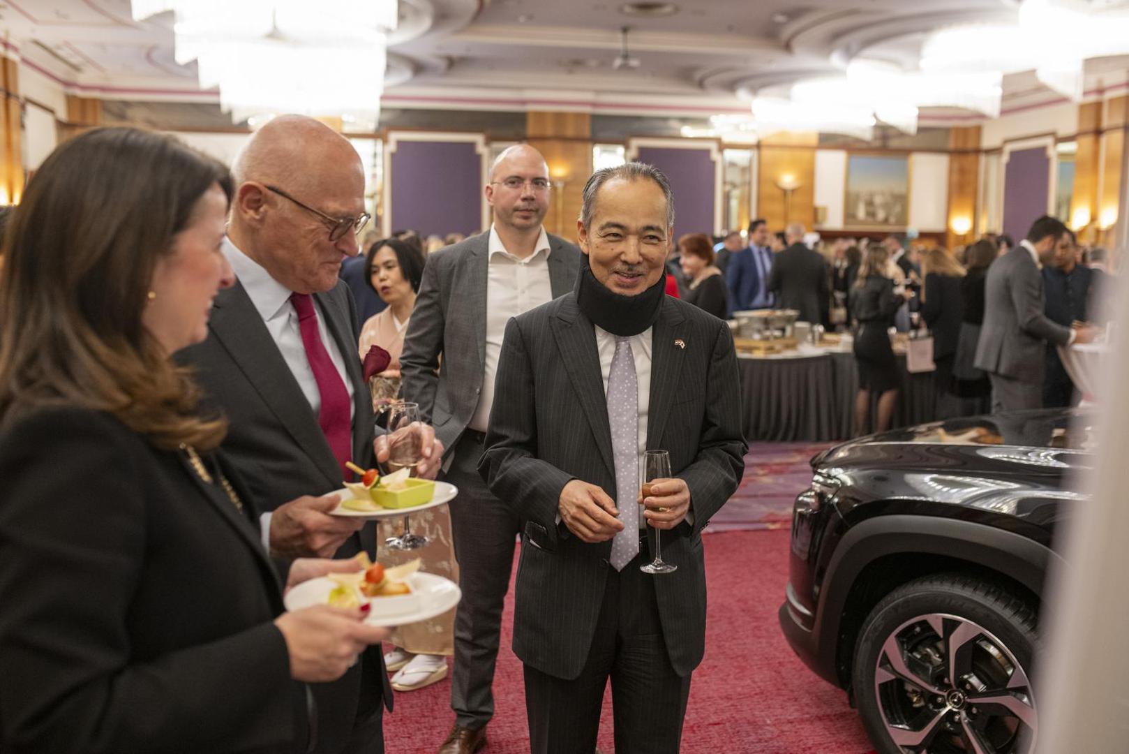 21.02.2024., Zagreb-  Primanje povodom rodjendana japanskog cara u Westinu, a japanske tvrtke u Hrvatskoj izlazu svoje proizvode.  Photo: Igor Soban/PIXSELL